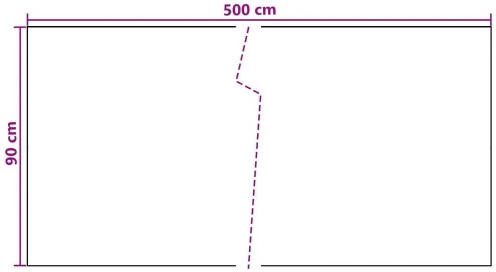 Balkono Ekranas Tamsiai pilka 500 x 90 cm poliratanas