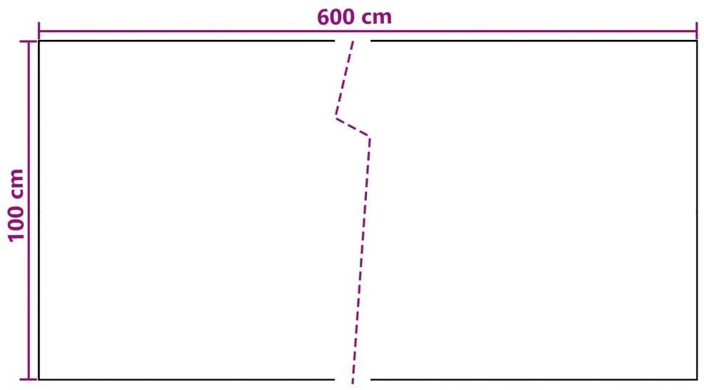 Balkono uždanga 600 x 100 cm poliratanas Tamsiai pilka