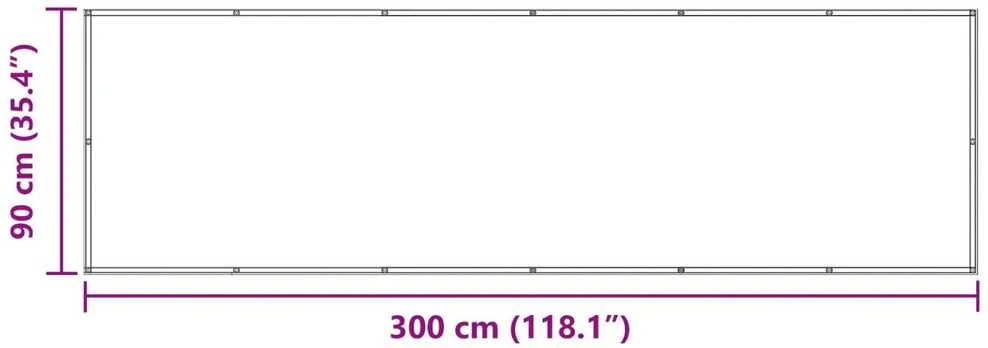 Balkono Ekranas 90 x 300 cm Oksfordo audinys Stačiakampio