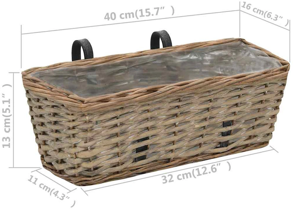 Balkono loveliai, 2vnt., 40 cm, pinti, su PE įdėklu
