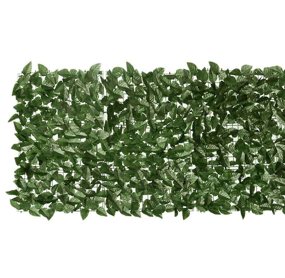 Balkono pertvara, 300x75cm, su tamsiai žaliais lapais