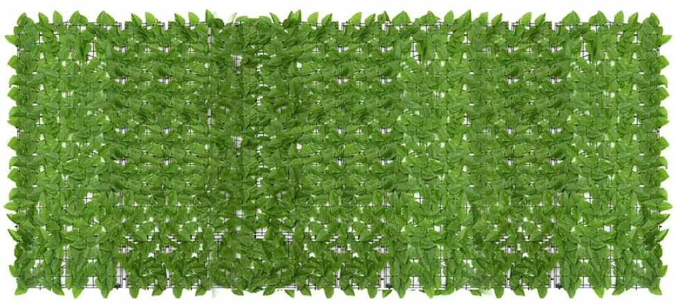Balkono pertvara, 400x150cm, su žaliais lapais