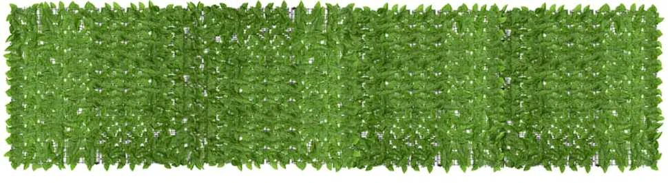 Balkono pertvara, 600x150cm, su žaliais lapais