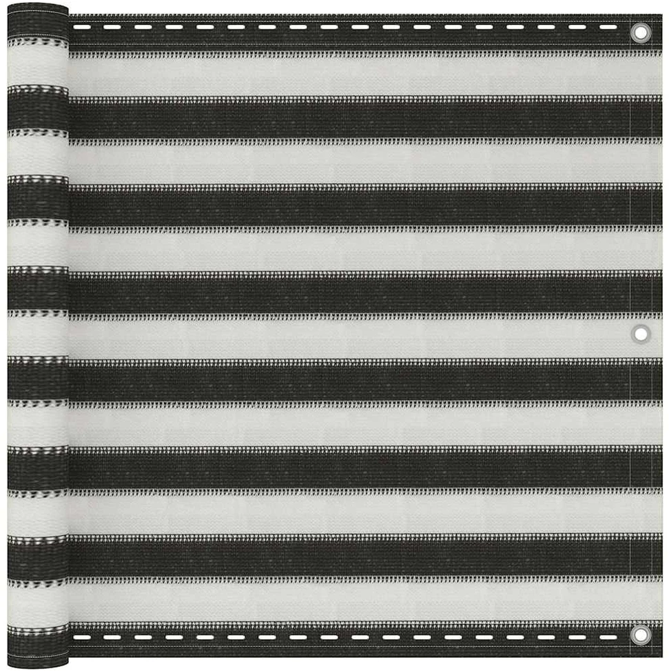 Balkono pertvara, antracito ir baltos spalvos, 90x300cm, HDPE