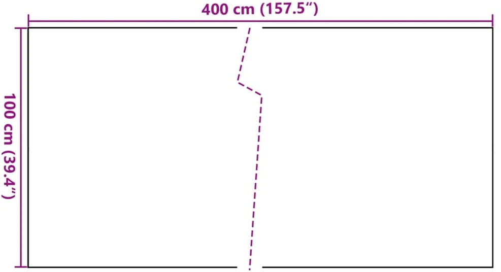 Balkono pertvara, antracito spalvos, 400x100cm, poliratanas