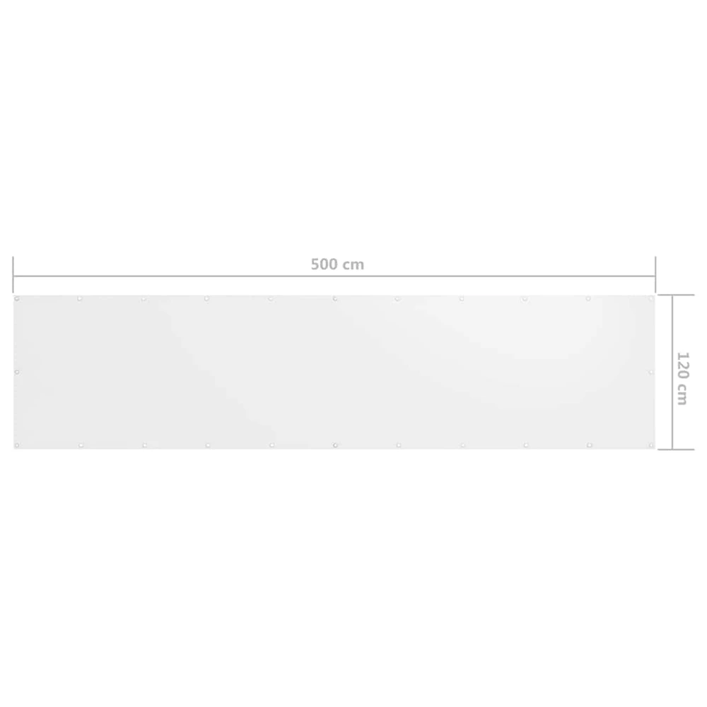 Balkono pertvara, baltos spalvos, 120x500cm, oksfordo audinys