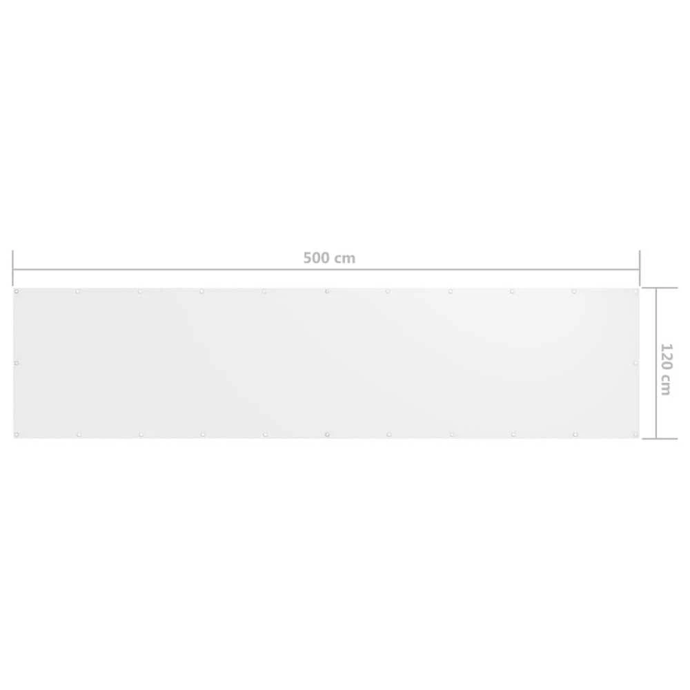 Balkono pertvara, baltos spalvos, 120x500cm, oksfordo audinys