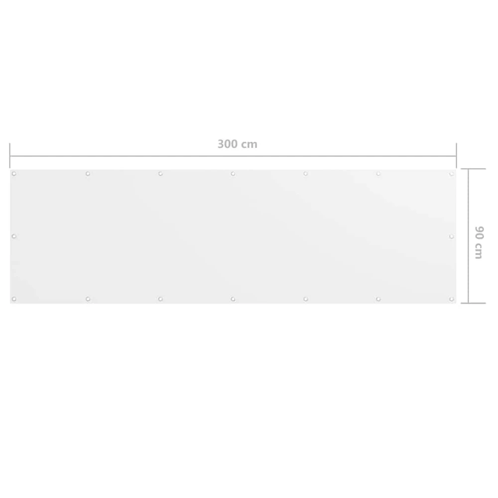 Balkono pertvara, baltos spalvos, 90x300cm, oksfordo audinys