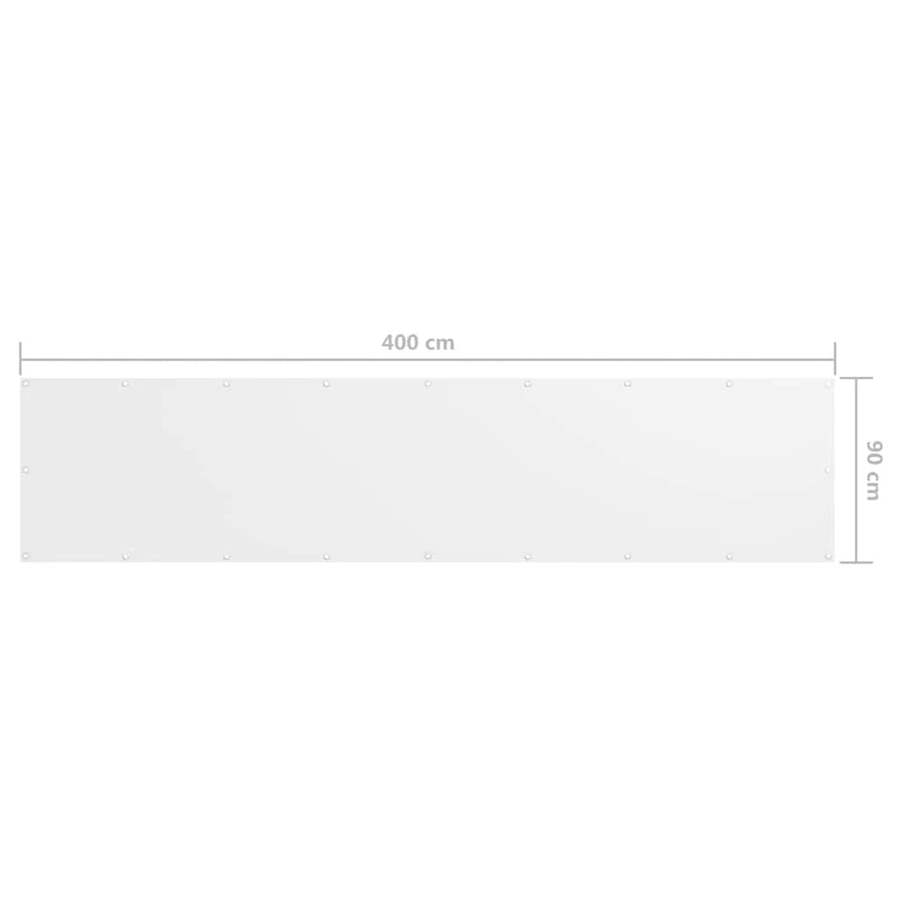 Balkono pertvara, baltos spalvos, 90x400cm, oksfordo audinys