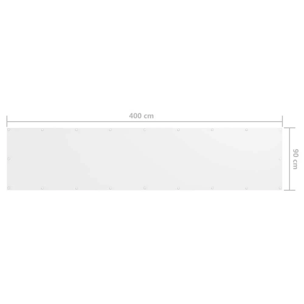 Balkono pertvara, baltos spalvos, 90x400cm, oksfordo audinys