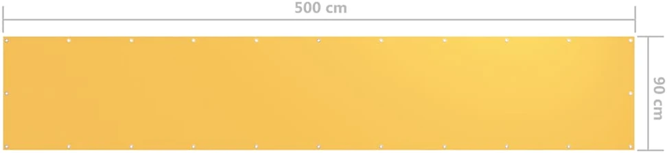 Balkono pertvara, geltonos spalvos, 90x500cm, oksfordo audinys