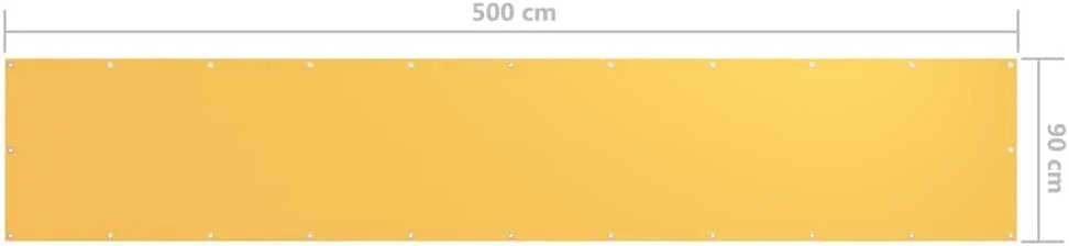 Balkono pertvara, geltonos spalvos, 90x500cm, oksfordo audinys