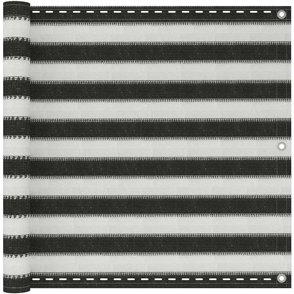 Balkono Pertvara, HDPE, 90x400 cm, Antracito ir Baltos Spalvos