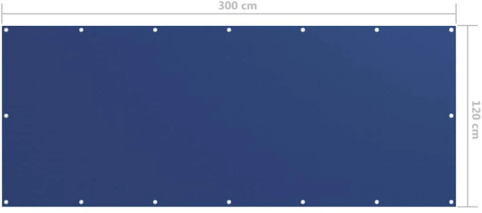 Balkono pertvara, mėlynos spalvos, 120x300cm, oksfordo audinys