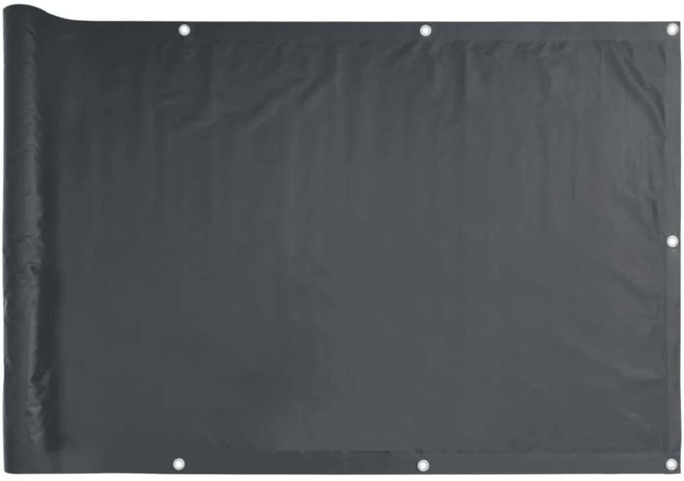 Balkono Pertvara, Oksfordo Audinys, 75x600 cm, Antracito Spalvos