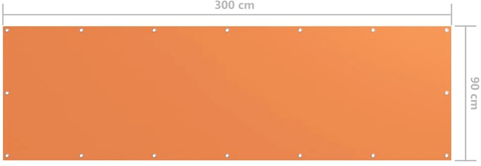Balkono pertvara, oranžinės spalvos, 90x300cm, oksfordo audinys