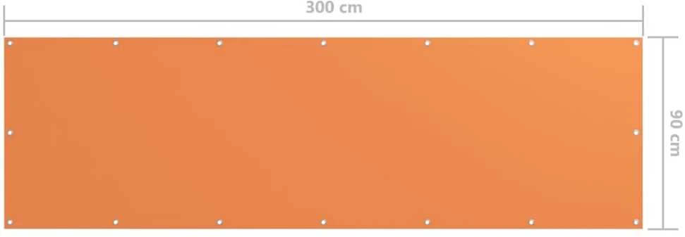Balkono pertvara, oranžinės spalvos, 90x300cm, oksfordo audinys