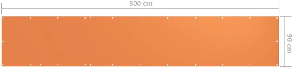 Balkono pertvara, oranžinės spalvos, 90x500cm, oksfordo audinys