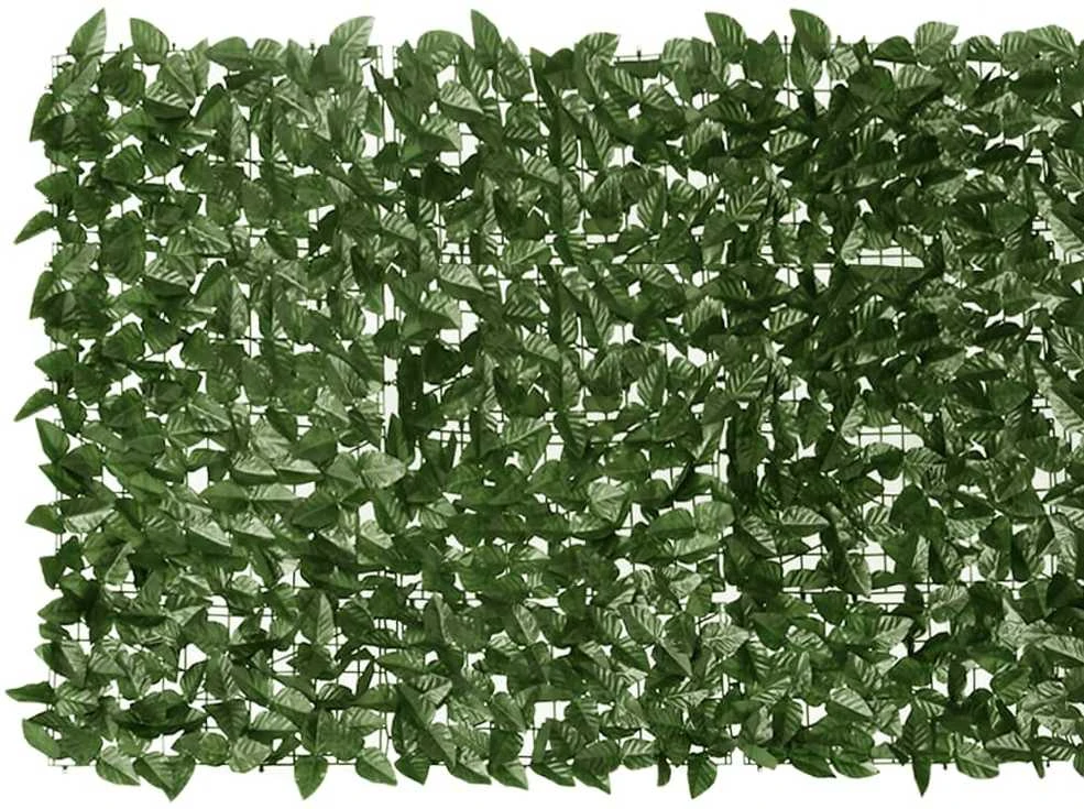 Balkono pertvara su tamsiai žaliais lapais, 200x100cm