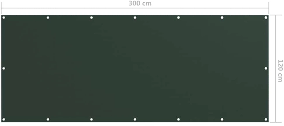 Balkono pertvara, tamsiai žalia, 120x300cm, oksfordo audinys
