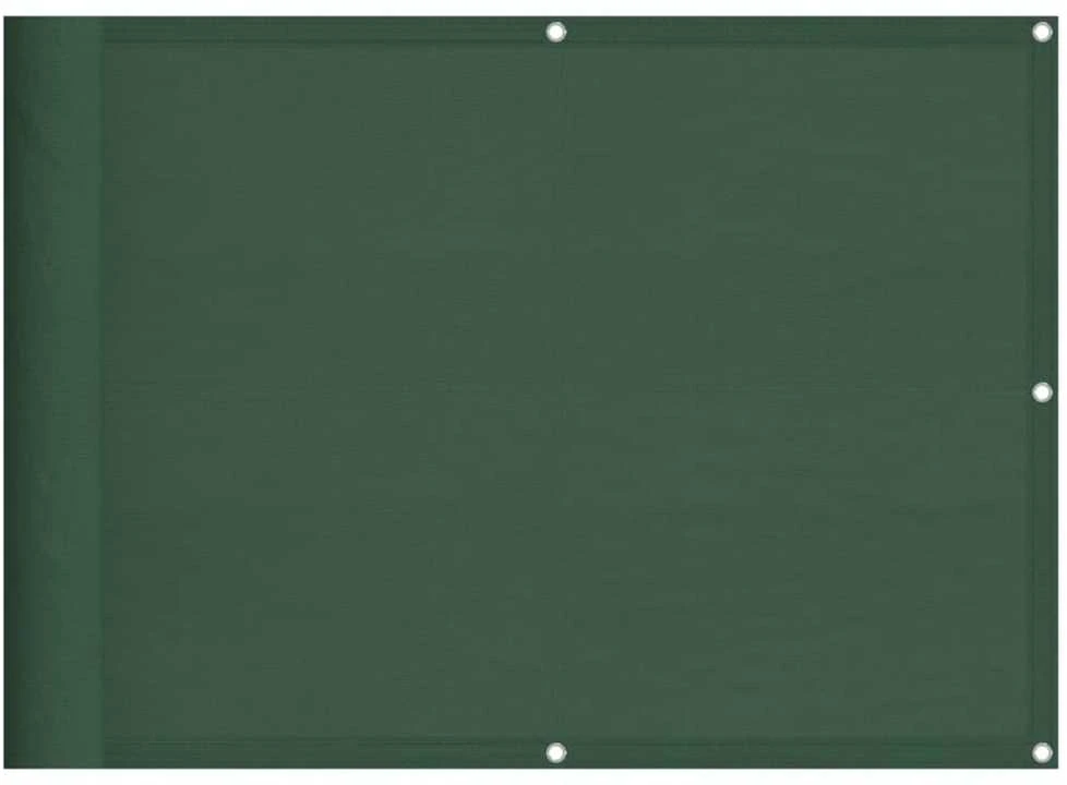 Balkono pertvara, tamsiai žalia, 75x800cm, 100% poliesteris