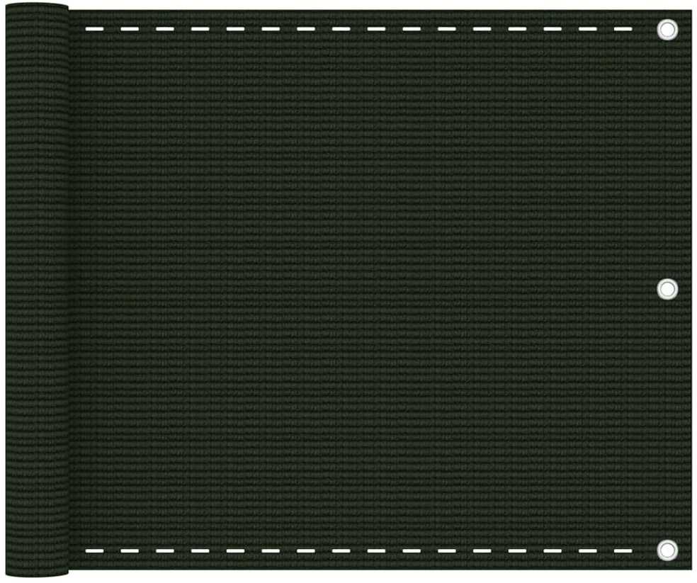 Balkono pertvara, tamsiai žalios spalvos, 75x600cm, HDPE