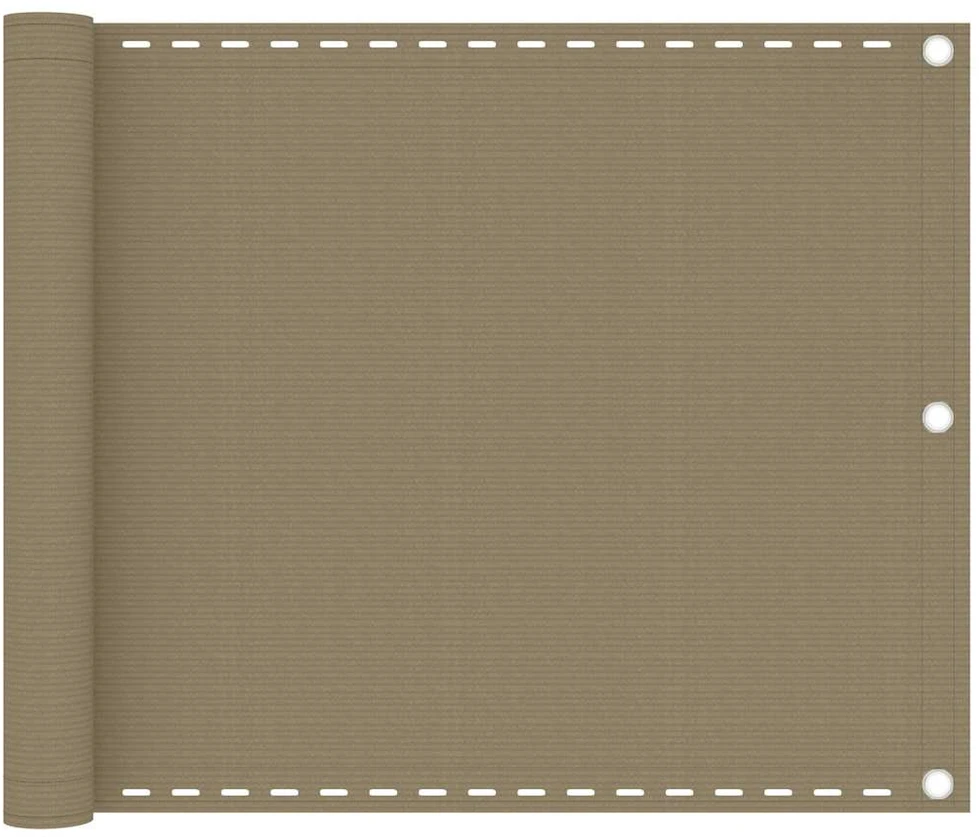 Balkono pertvara, taupe spalvos, 75x300cm, HDPE