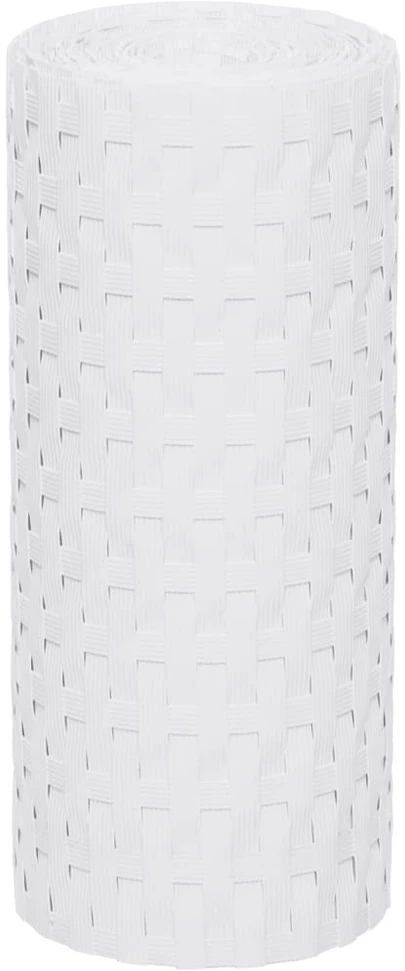 Balkono pertvaros, 10vnt., baltos, 255x19cm, poliratanas
