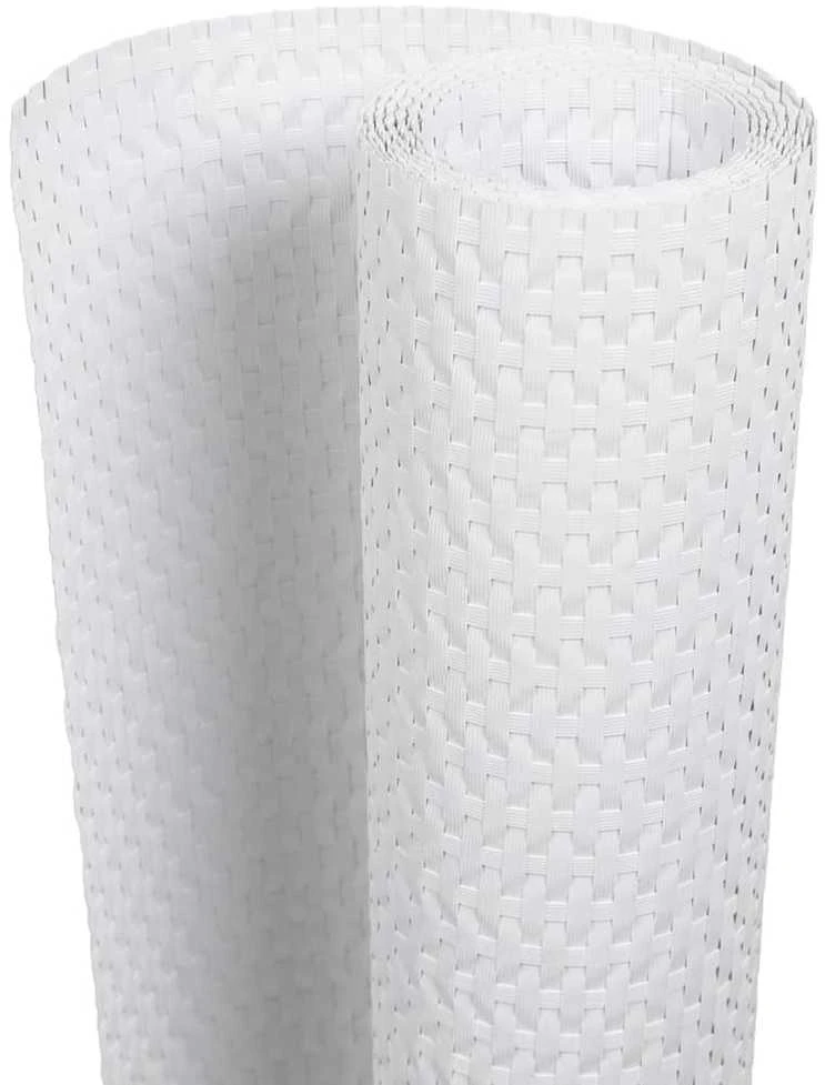 Balkono pertvaros, 10vnt., baltos, 255x19cm, poliratanas