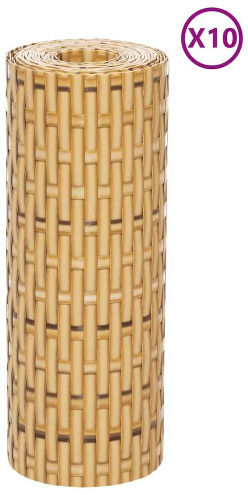 Balkono pertvaros, 10vnt., rudos, 255x19cm, poliratanas