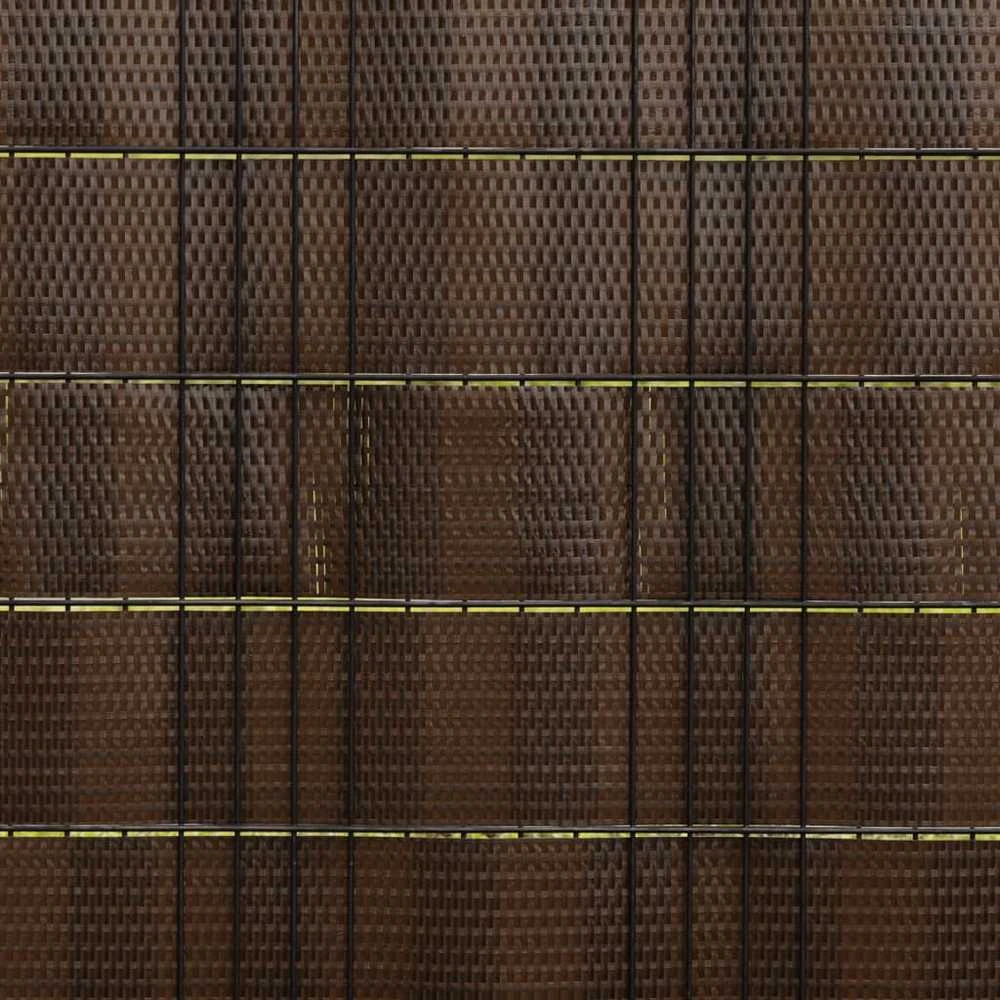 Balkono pertvaros, 10vnt., rudos/juodos, 255x19cm, poliratanas