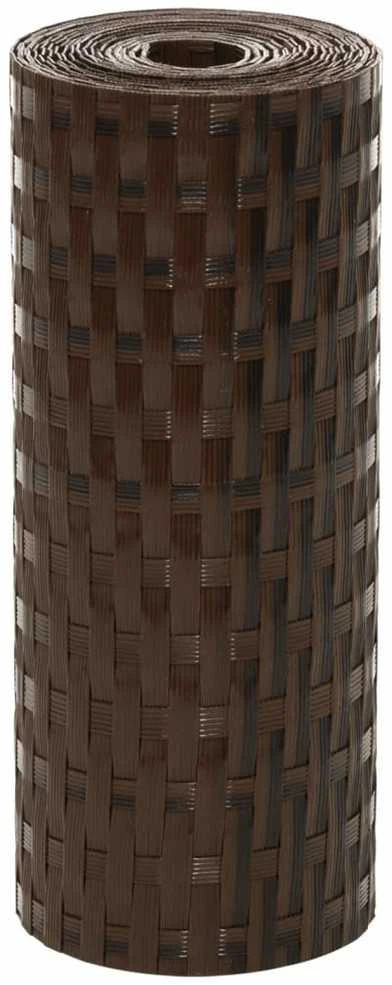 Balkono pertvaros, 10vnt., rudos/juodos, 255x19cm, poliratanas