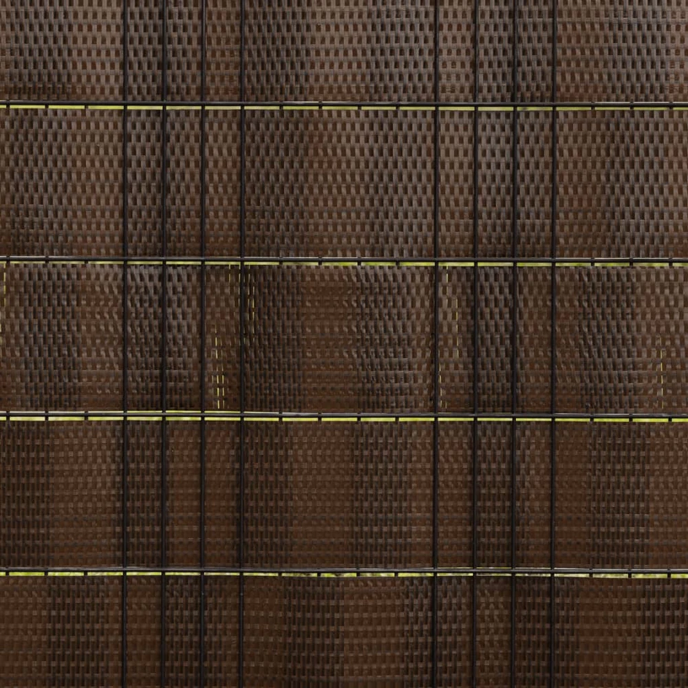 Balkono pertvaros, 10vnt., rudos/juodos, 255x19cm, poliratanas