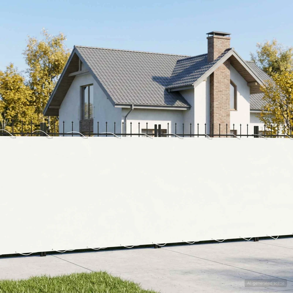 Balkono uždanga 1,2 x 25 m Audinys su PU danga Balta