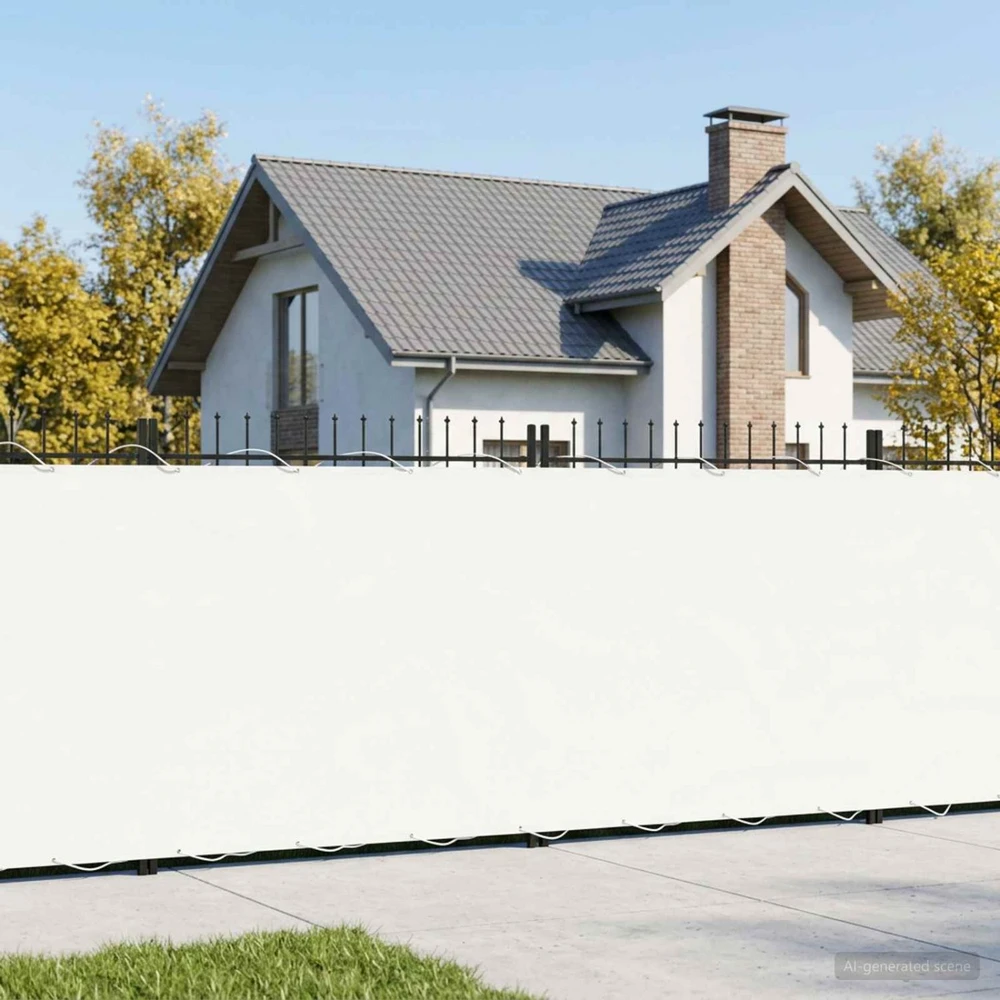 Balkono privatumo ekranas 1,2 x 25 m Audinys su PU danga Balta