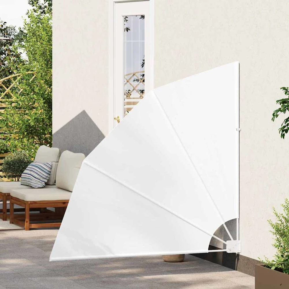 Balkono uždanga 140 x 140 cm Poliesteris Balta