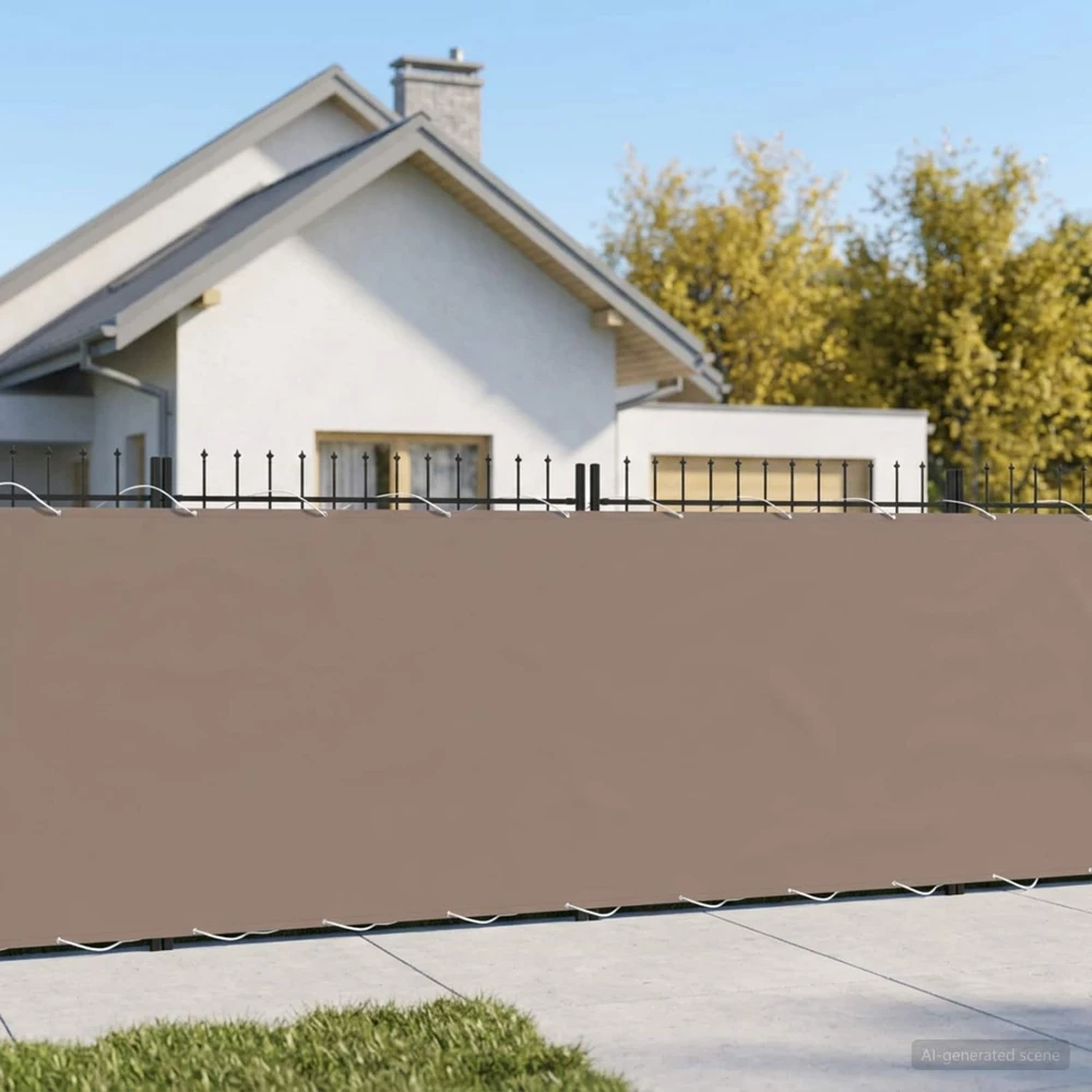 Balkono privatumo ekranas 1,5 x 15 m Audinys su PU danga Taupe