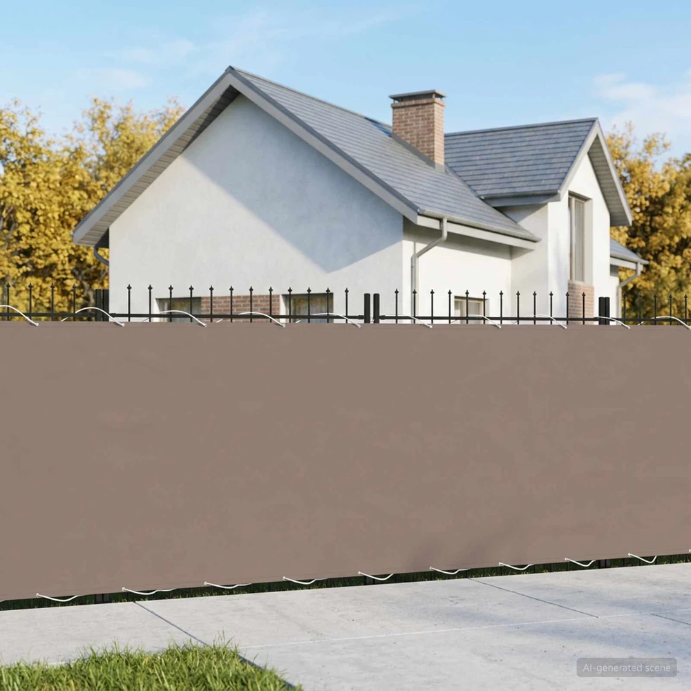 Balkono privatumo ekranas 1,5 x 25 m Audinys su PU danga Taupe