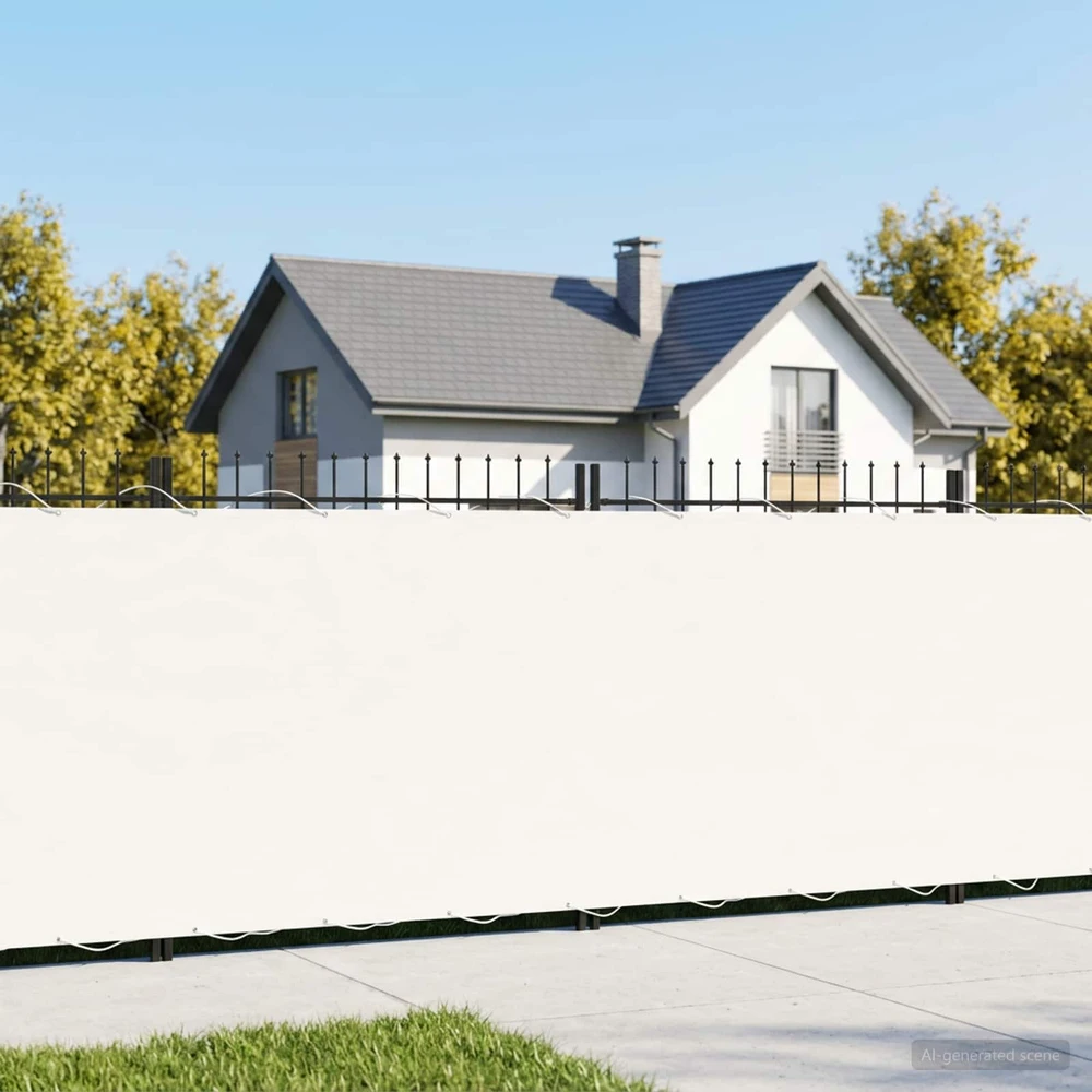 Balkono privatumo ekranas 1,5 x 25 m Audinys su PU danga Balta