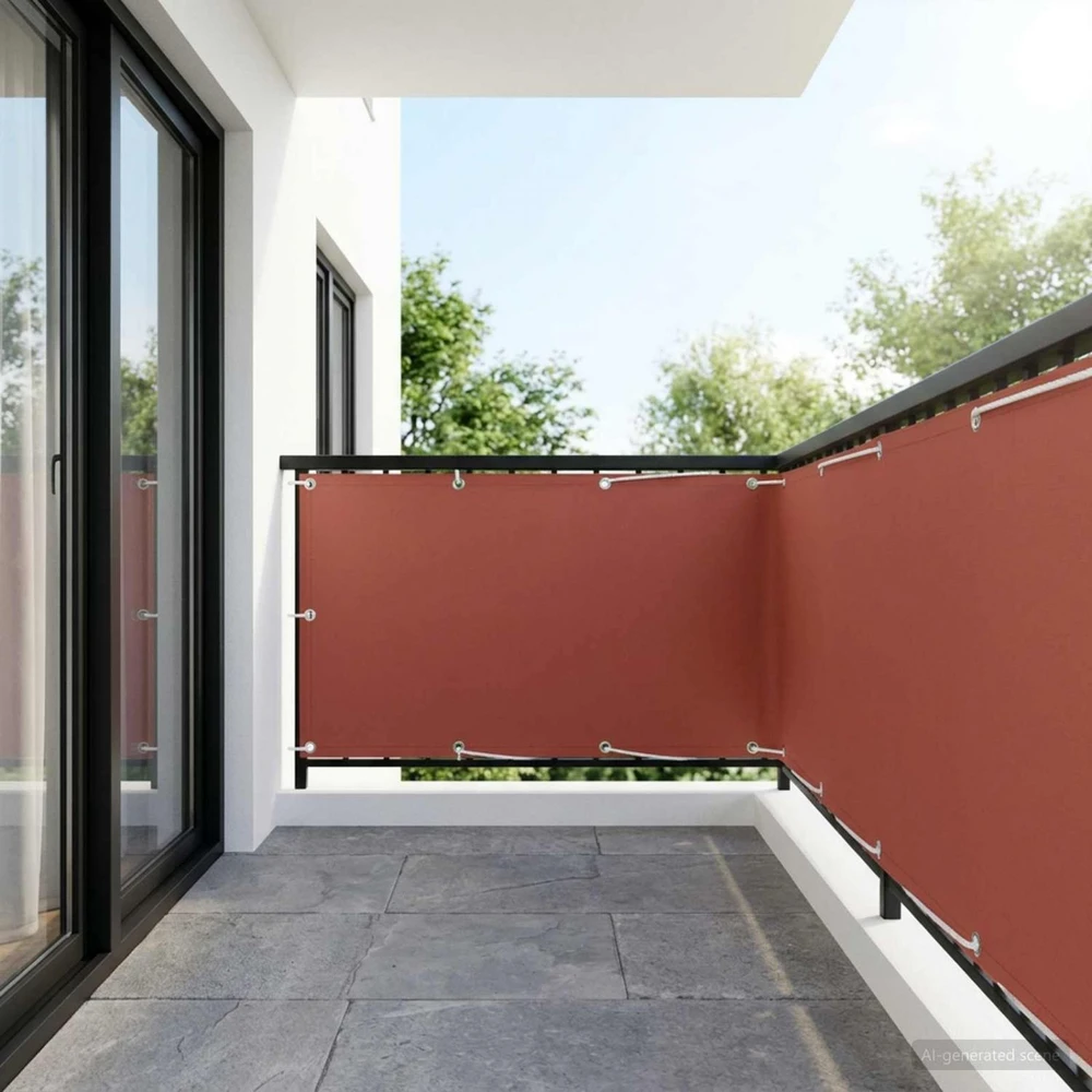 Balkono privatumo ekranas 150 x 1000 cm Audinys su PU danga