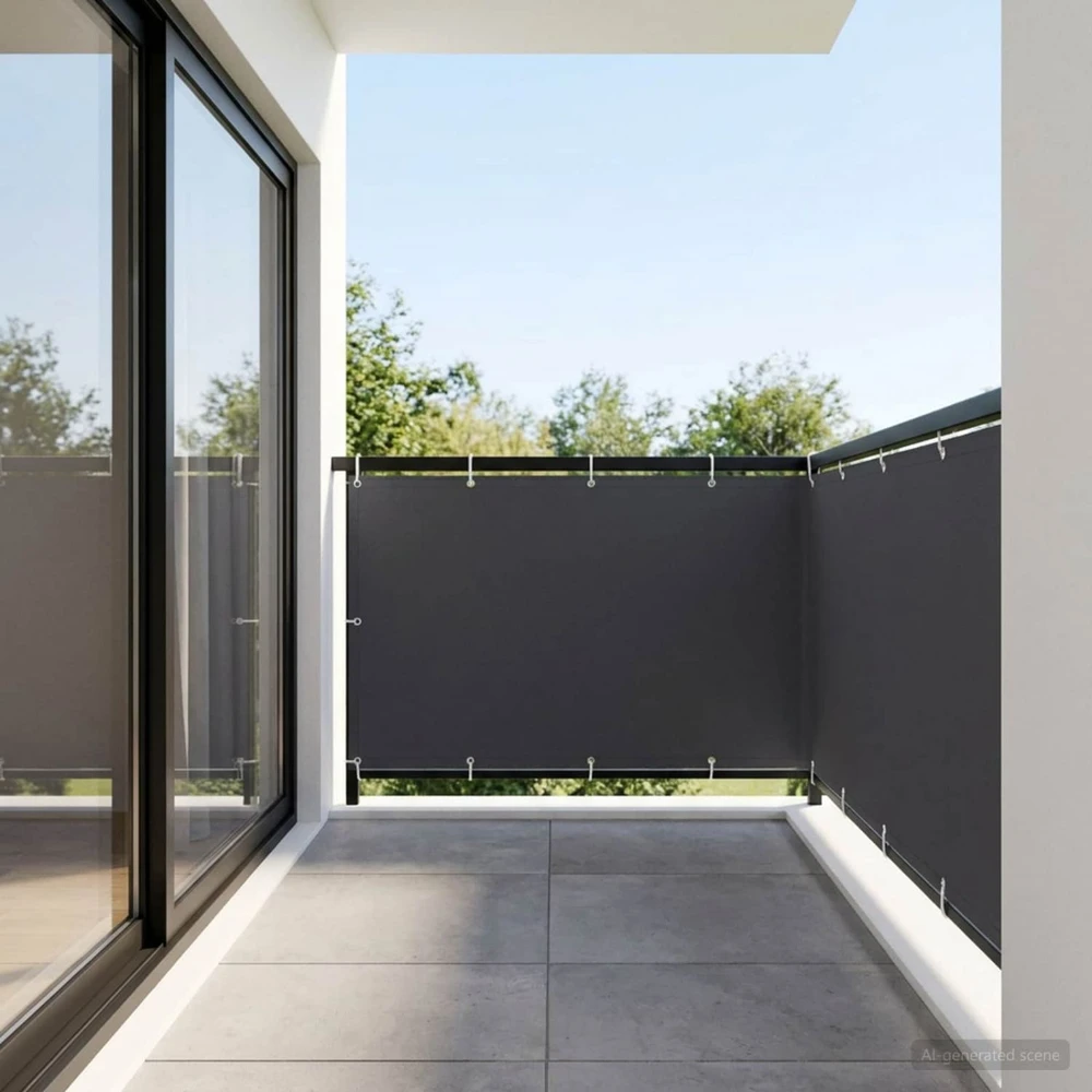 Balkono privatumo ekranas 150 x 1000 cm Audinys su PU danga
