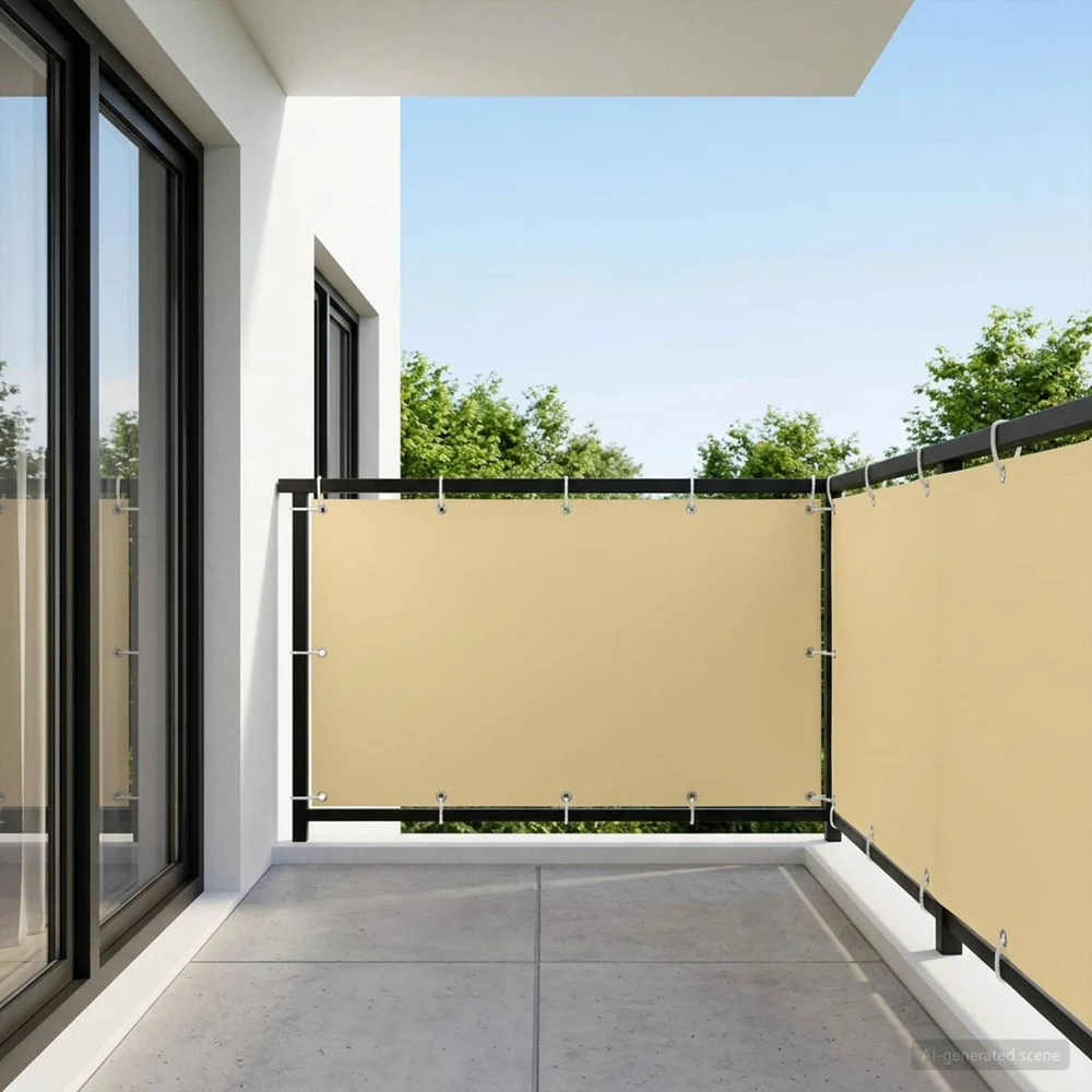 Balkono privatumo ekranas 150 x 300 cm Audinys su PU danga