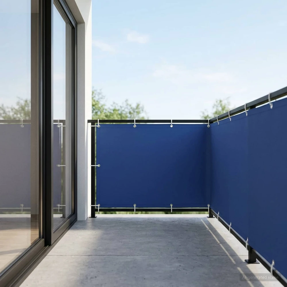 Balkono privatumo ekranas 150 x 600 cm Audinys su PU danga