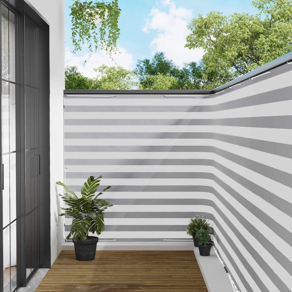 Balkono privatumo ekranas 150 x 800 cm Audinys su PU danga