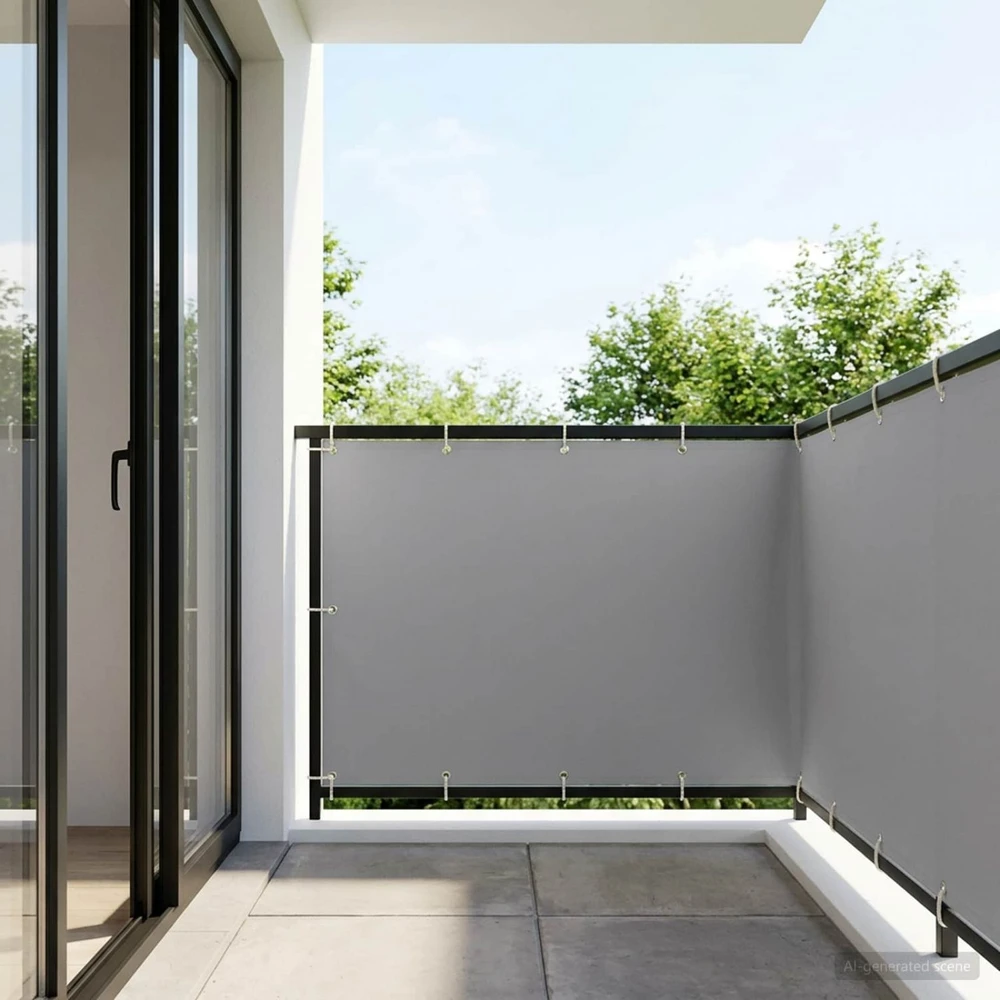 Balkono privatumo ekranas 150 x 800 cm Audinys su PU danga