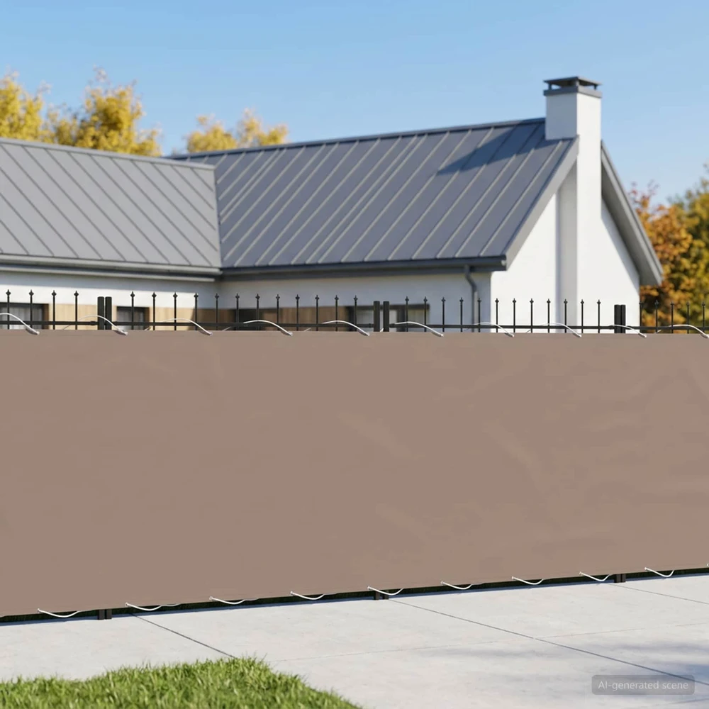 Balkono privatumo ekranas 1,8 x 15 m Audinys su PU danga Taupe