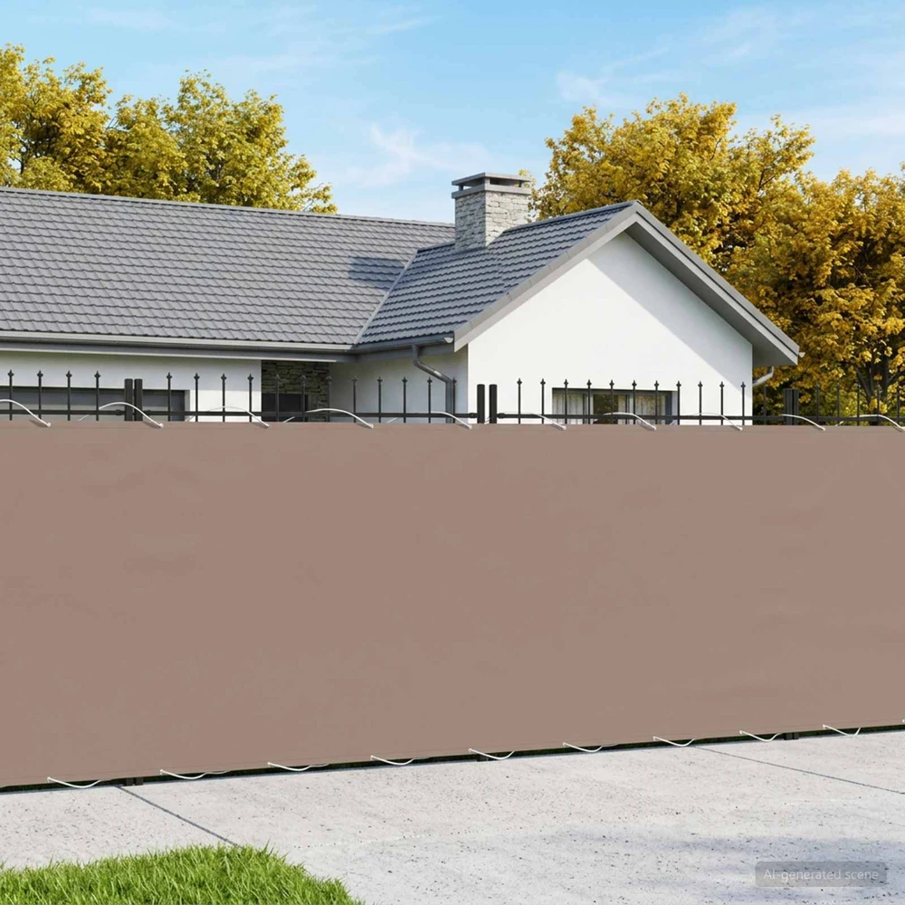 Balkono privatumo ekranas 1,8 x 25 m Audinys su PU danga Taupe