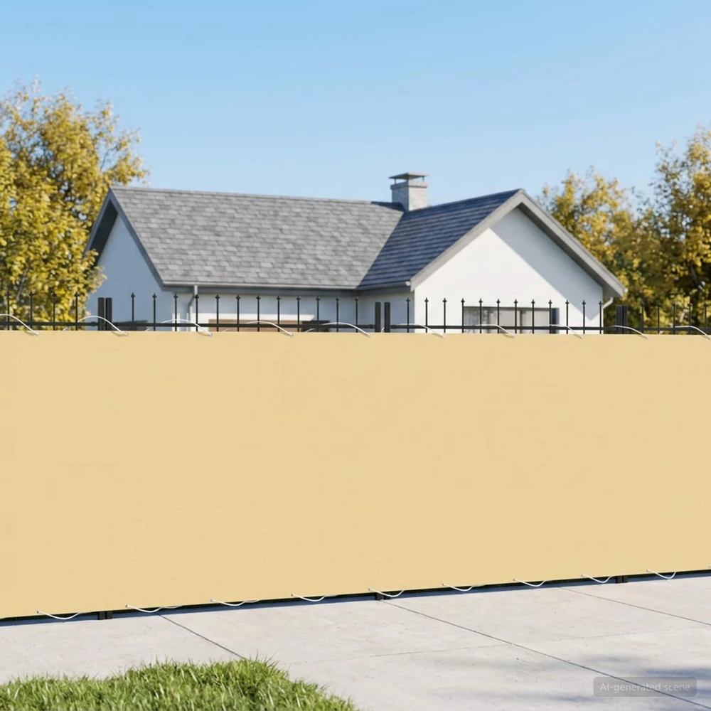 Balkono privatumo ekranas 1,8 x 25 m Audinys su PU danga Smėlio