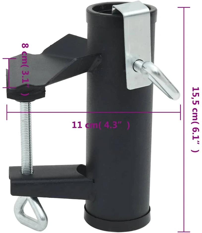 Balkono skėčio spaustukai, 2vnt., 25–38mm, plienas