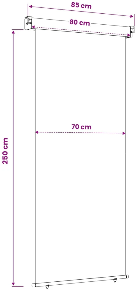 Balkono Šoninė Markizė 80 x 250 cm